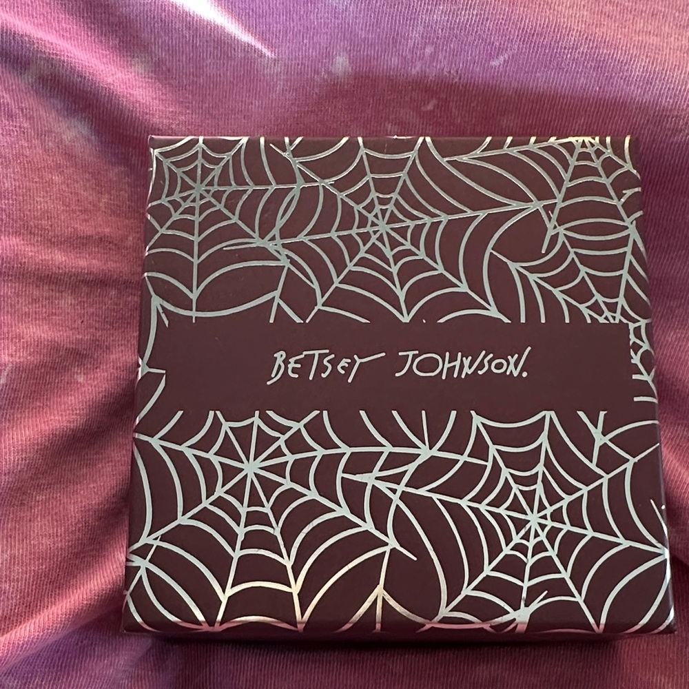 Betsey Johnson Halloween Ghost and Spider Web Drop Earrings